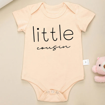 Big Little Cousin Newborn Twin Boy Clothes – Cotton Onesies, Fashionable & Cozy Baby Bodysuit – Skin-friendly Infant Pajamas for Boys and Girls