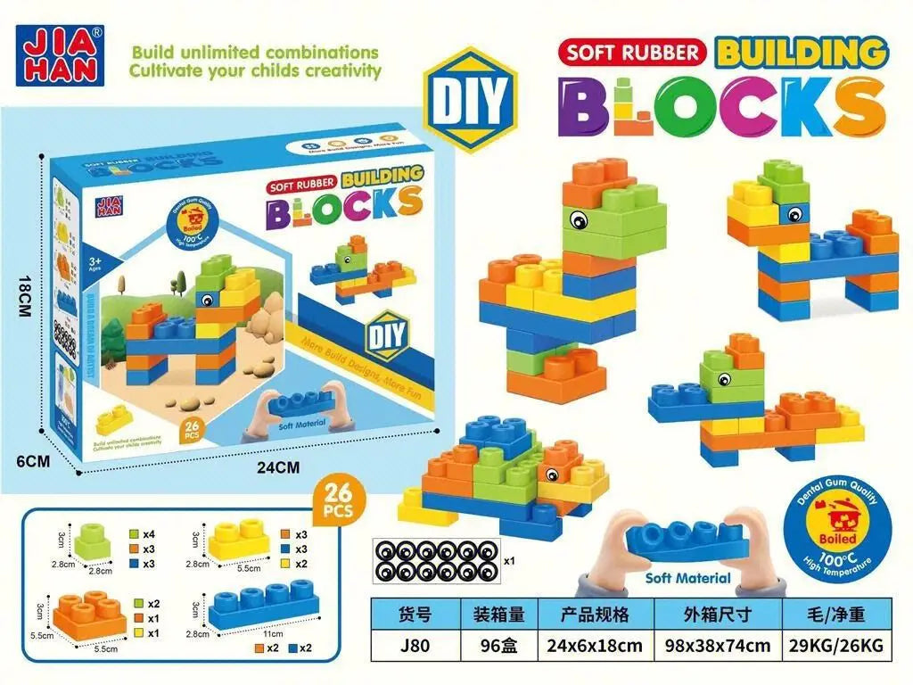 Large Particle Soft Building Blocks Set – DIY Educational Science & Puzzle Toy for Kids, Kindergarten Assembly Blocks