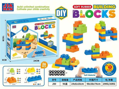Large Particle Soft Building Blocks Set – DIY Educational Science & Puzzle Toy for Kids, Kindergarten Assembly Blocks