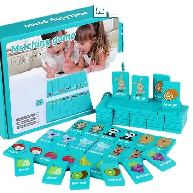 Kid Blocks Seaside Escape Mahjong – Wooden Memory Solitaire, Animal Matching Game, Educational Family Party Toy