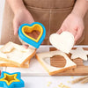 Dinosaur and Heart Sandwich Cutter Mold for Toast, Bread and Bento