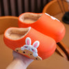 Kids Winter Cartoon Slippers Warm Waterproof Non-Slip Indoor Shoes for Baby, Toddler, Boys & Girls