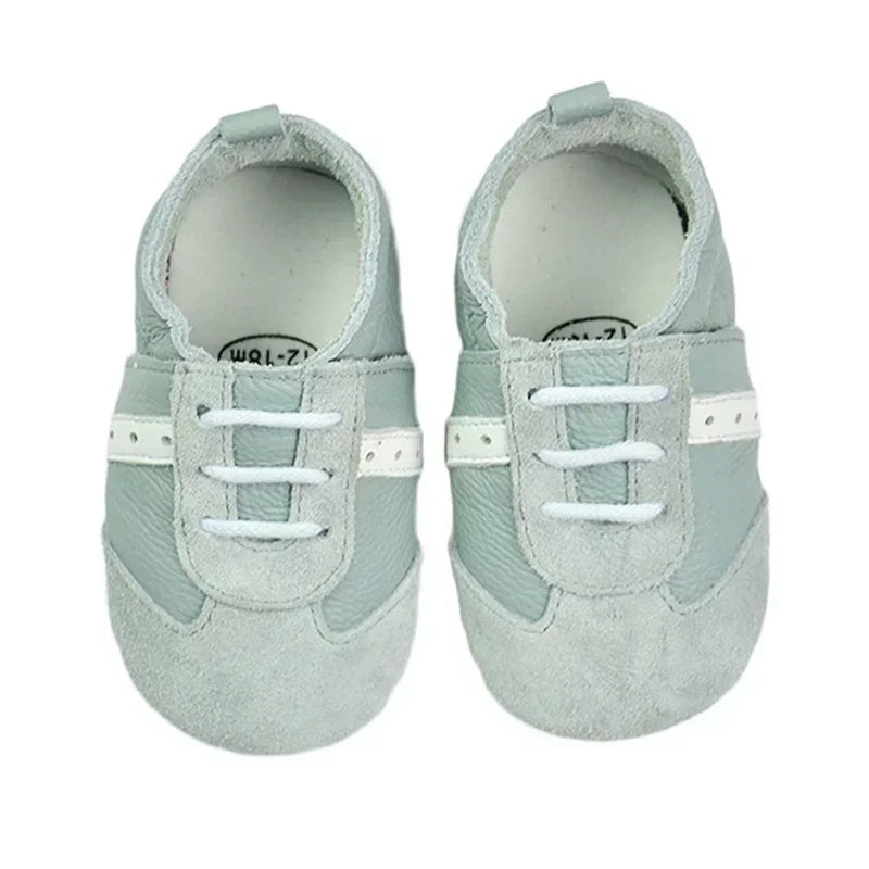Toddler Baby Shoes – Newborn Infant Boys & Girls Soft Genuine Cowhide Moccasins, First Walkers, Skid-Proof (0-24M)