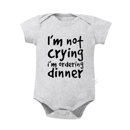 Baby I’m Not Crying – Funny Newborn Romper | 2024 Baby Bodysuit for Boys & Girls | Summer Infant Outfit | Pregnancy Announcement Gift