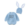 Newborn Baby Bodysuit – Knit Long Sleeve Infant Jumpsuit with Cute Rabbit Ears – Fashion Toddler Boy & Girl Clothing for Spring (0-12M)