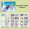 DIY 3D Animal Jigsaw Puzzle Sticker Kit - Self-Adhesive Paper Collage Art, Educational Craft for Kids (1 or 2-Pack)