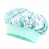 Unicorn Cartoon Satin Kids Shower & Sleep Cap — Adjustable Stretchy Bonnet, 28cm / 11.02 in (One-Size Fits Ages 2–8)