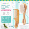 Baby Hair Brush and Comb Set for Newborn - Massage Bath & Shower - Custom Logo Mini Baby Wooden Hair Brush for Kids