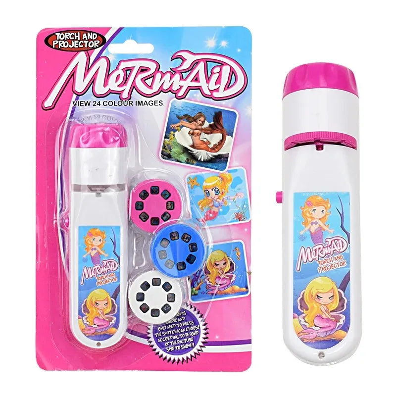 Kids Projection Flashlight Toy — Rotating 24-Image Bedtime Story Projector Light, Educational Night Light for Children