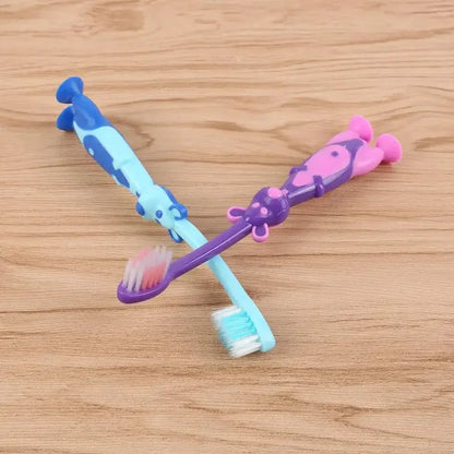Kids Cartoon Toothbrush, Soft Bristles, Anti-Slide Handle, Stand-Up Bottom, Safe & Fun Oral Care