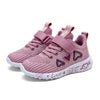 Girls Breathable Mesh Sneakers - Cute Cartoon Hook & Loop Slip-On Casual Sport Shoes for Kids