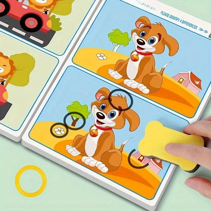 Find the Difference Dry Erase Activity Cards for Attention Training and Learning Reusable Educational Set for Kids