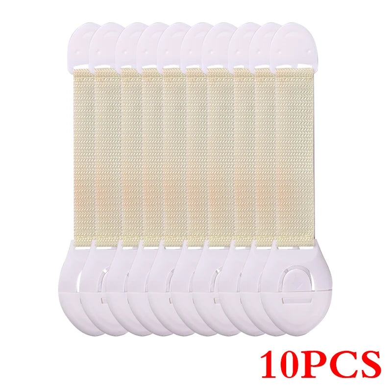 10Pcs/Lot Child Lock Protection of Children Locking Doors for Children's Safety Kids Safety Plastic Protection Safety Lock