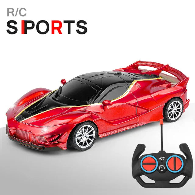 1/18 RC Car with LED Lights and 2.4G Remote Control High-Speed Drift