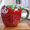 1-Piece Ceramic Kids Fruit Mug — Strawberry, Pumpkin & Pineapple Handgrip Coffee & Milk Cup | Cute Breakfast & Birthday Gift