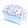 Unicorn Cartoon Satin Kids Shower & Sleep Cap — Adjustable Stretchy Bonnet, 28cm / 11.02 in (One-Size Fits Ages 2–8)