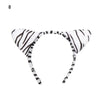 Plush Animal Ears Headband – Cartoon Dog Zebra Tiger Hairband, One Size for Kids & Adults, Cosplay Party Accessory