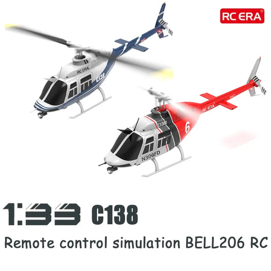 C138 Remote-Controlled Helicopter – 1/33 Scale Bell 206 Model with 2.4G RC for Kids
