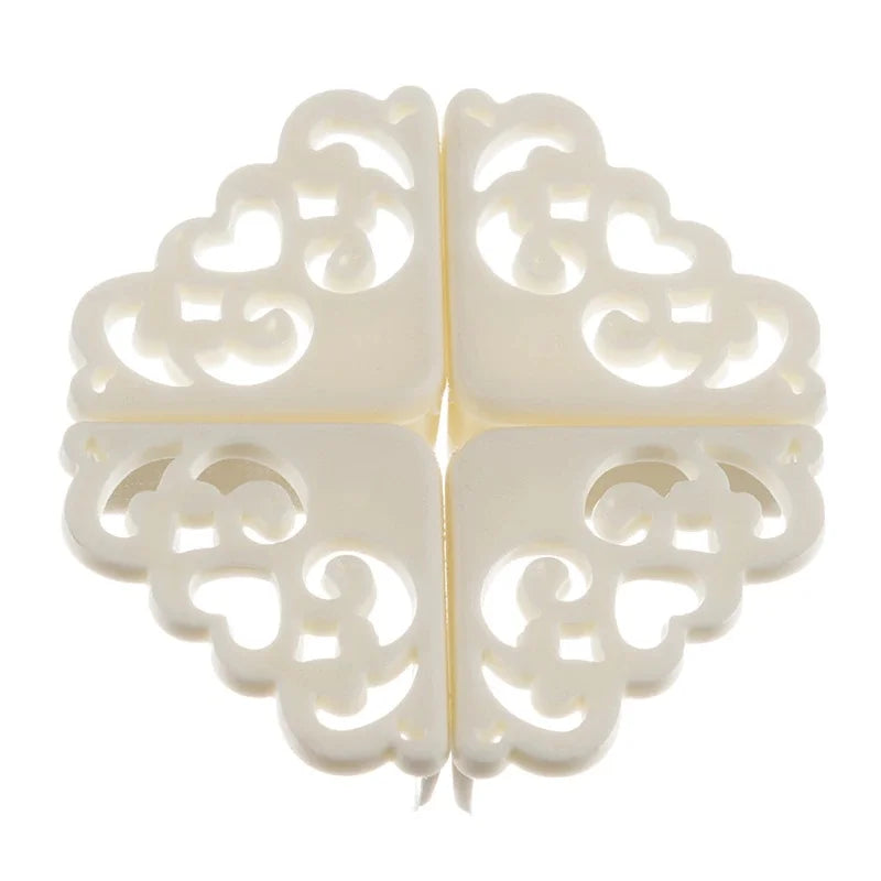 4Pcs Hollow Out Flower Pattern Baby Safety Corner Protectors – Soft Table Edge Guards for Kids