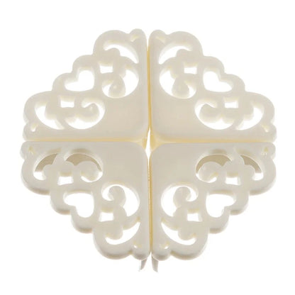 4Pcs Hollow Out Flower Pattern Baby Safety Corner Protectors – Soft Table Edge Guards for Kids