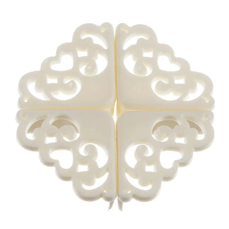 4Pcs Hollow Out Flower Pattern Baby Safety Corner Protectors – Soft Table Edge Guards for Kids