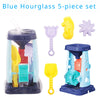 Kids Beach Toy Set With Sand Wheel, Bucket, Shovel, Rake & Sailboat Molds — Summer Sandbox Play