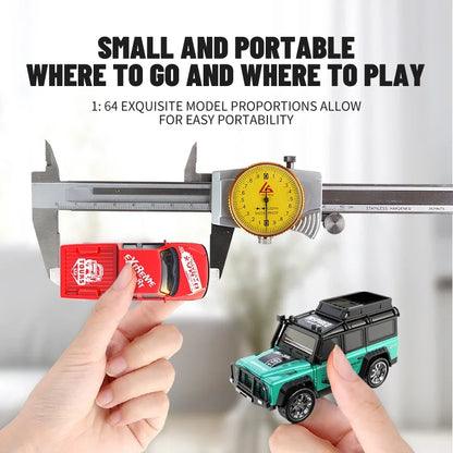 Mini 1/64 Alloy RC Car with 60-Minute Run Time