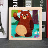 Kids Wooden 3D Tangram Puzzle 11 x 11 cm (4.3 x 4.3 in) Cartoon Animal Traffic Educational Jigsaw Toy