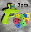 Kids Foam Flying Disc Launcher Toy — Carrot Shooter with 15 EVA Discs, Compact Launcher 13×10×4.5 cm (5.12×3.94×1.77 in) — Parent-Child Outdoor Game