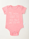 Newborn Toddler Short Sleeve Romper – “If Mom Says No, My Aunt Will Say Yes” Print, Baby Boy Girl Bodysuit, Infant Jumpsuit Fashion