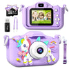 Kids Mini Cartoon Unicorn Camera Toy with 2-Inch Screen, 1080P HD Video, 32GB SD Card, Birthday Gift