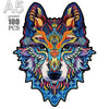 100-300 Piece Wooden Animal Jigsaw Puzzle - Wolf and Chicken Irregular Pieces 3D Brain Teaser for Adults & Kids Holiday Gift