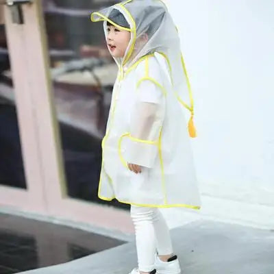 Kids Kids Waterproof Clear Rain Poncho Raincoat