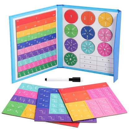 Magnetic Fraction Puzzles for Math Mastery – Montessori Arithmetic Teaching Aid, Cognitive Educational Toy