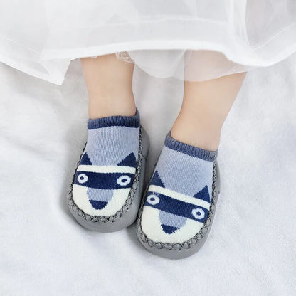 Baby Socks Slippers with Rubber Soles for Infant Newborn Children Anti-Slip Soft Sole Toddler Indoor Shoes