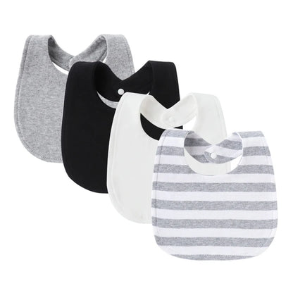 4Pcs Soft Cotton Baby Bibs – Newborn Burp Cloths & Saliva Towels for Boys & Girls - Kidzy Market