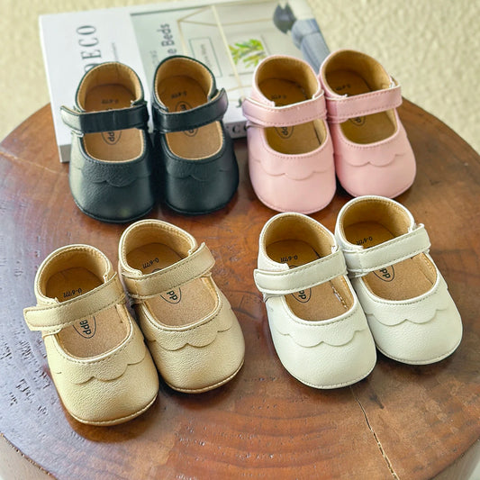 Baby Girls Shoes Multicolour Princess Toddlers Soft Soled Non-Slip Crib Shoes First Walkers 0-18M