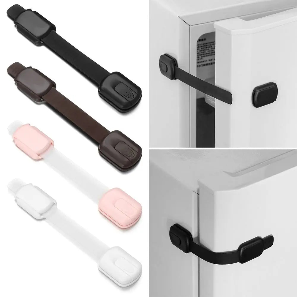 Adhesive Plastic Refrigerator Wardrobe Door Multi-function Cabinet Strap Locks Security Latch Baby Safety Children Protector