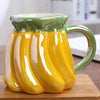 1-Piece Ceramic Kids Fruit Mug — Strawberry, Pumpkin & Pineapple Handgrip Coffee & Milk Cup | Cute Breakfast & Birthday Gift