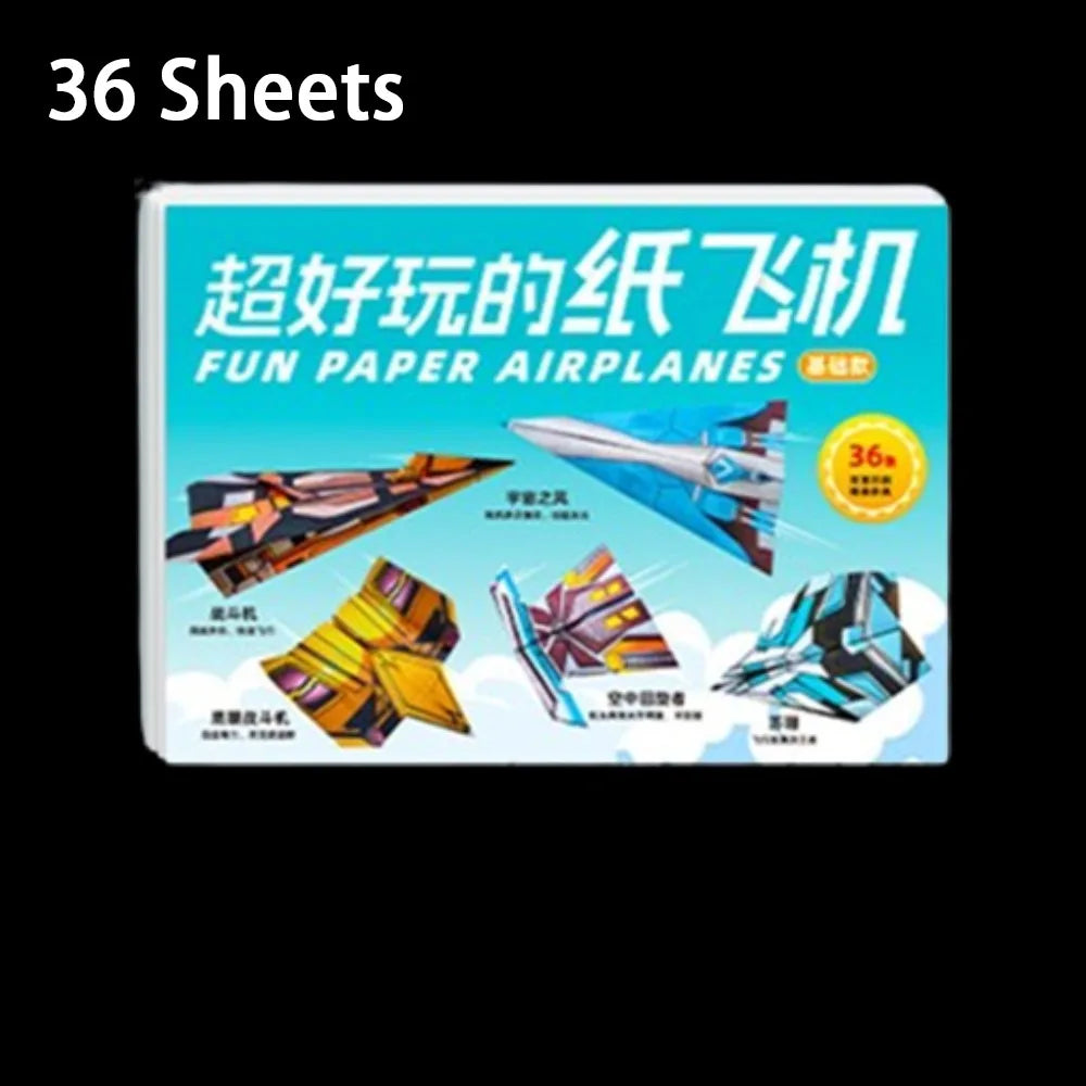 Montessori Origami Airplane Set 36 Sheets DIY Puzzle Thinking Training Educational Toy