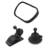 2-in-1 Baby Car Mirror – 360° Adjustable Rear Convex Baby Monitor with Suction Cup & Clip – Shatterproof Acrylic & ABS Kids Car Accessory