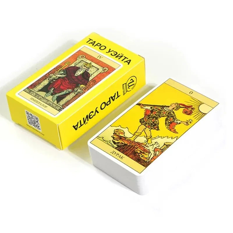 Pink Rider Waite Tarot Card Deck - Set for Beginners, Divination & Prophecy, Family Party & Fortune Telling Game