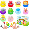 10PCS Soft Rubber Animal Finger Puppets, Role Play Storytelling Educational Toys for Kids