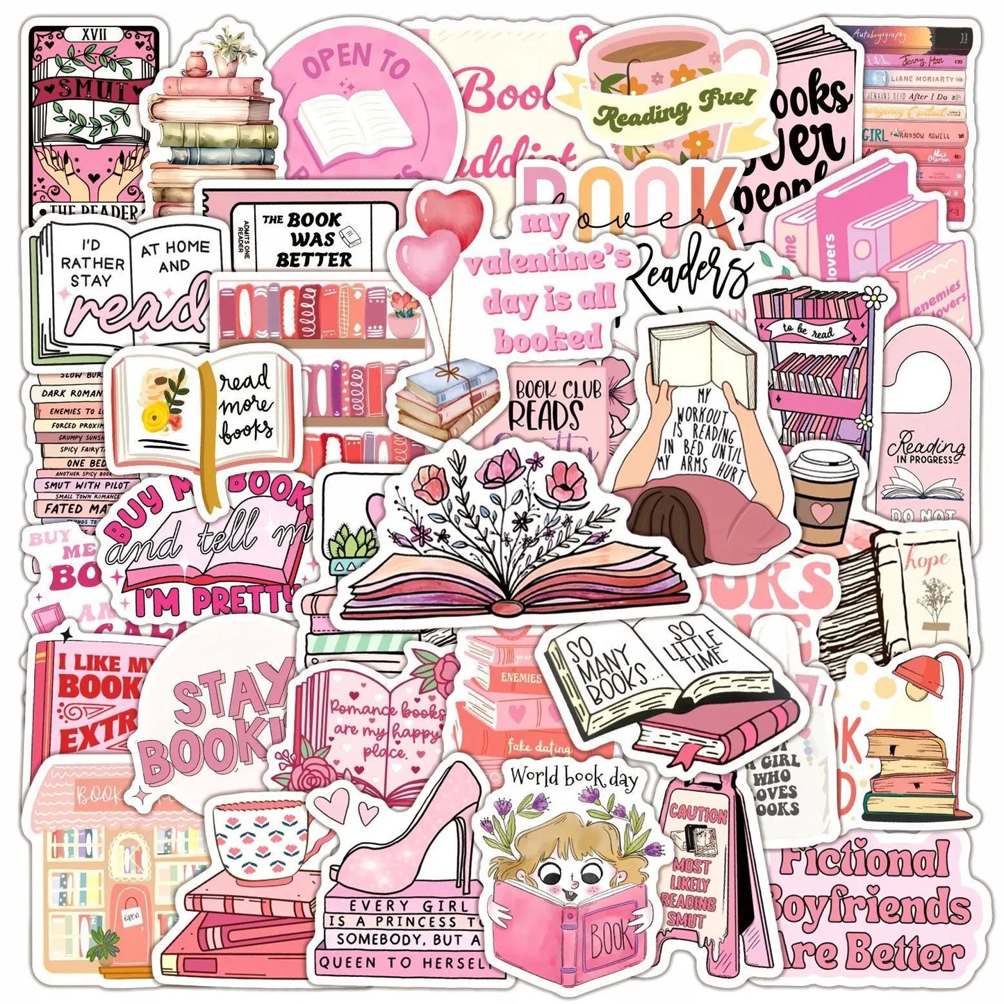 10/50/100pcs Dark Romance Bookish Stickers – Aesthetic Decals for Kindle, iPad, Phones, Laptops, and Diaries