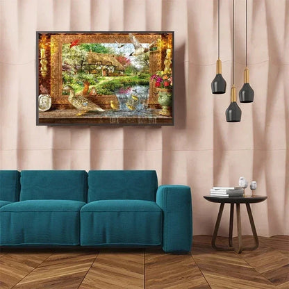 Adult Jigsaw Puzzle 1000 Pieces, Landscape Animation Paper Puzzle, Decorative Painting, Brain Exercise Toy