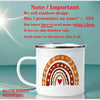 Personalized Rainbow Enamel Mug – Custom Name Coffee, Tea & Milk Cup, 3.14 in x 3.35 in (8 x 8.5 cm) – Kids Gift