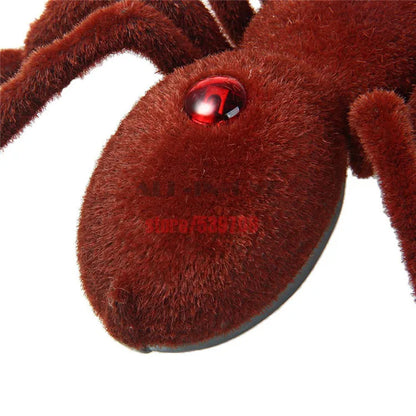 JSXuan Realistic Infrared Remote Control Spider Toy - 2-Channel RC Prank (6.3 x 6.7 x 2 in / 16 x 17 x 5 cm)