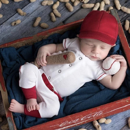 Newborn Photography Props Clothing Set, Baby Boy and Girl Costume for Photoshoot, Size 0 Romper and Accessories