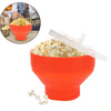 Silicone Microwave Popcorn Bowl - Eco-Friendly Kitchen Tool - Red