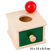 Wooden Montessori Baby Toy – Object Permanence Coin Box and Ball Drop for Sensory, Fine Motor Skills, and Early Education, Ages 1-3 Years